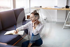 Woman working in creative start-up company
