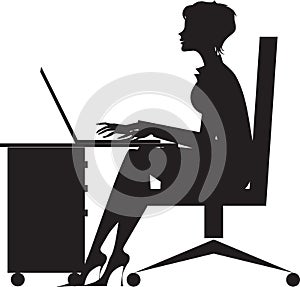 Woman working at desk