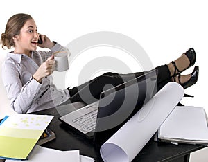woman working on her laptop computer.