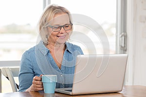 Woman working from home