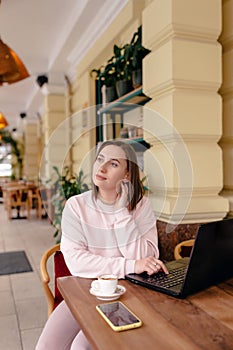 Woman working at laptop