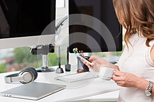 Woman working in the office