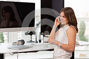 Woman working in the office