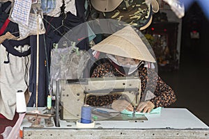 Street tailor in Vietnam