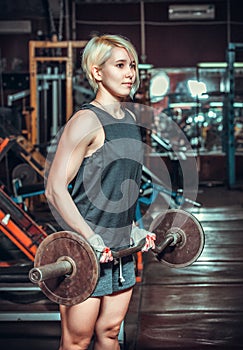 Woman working out in fitness