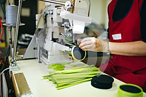 Woman working in textile industry