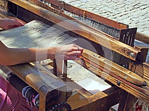 Woman working - Weaving