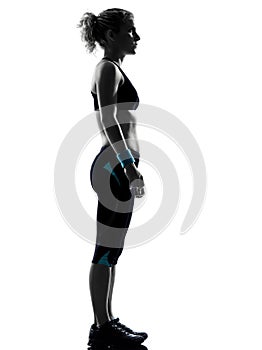 Woman workout fitness posture standing