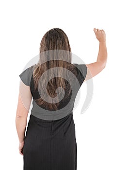 Woman writing something