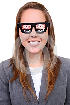 Woman with X-Ray Glasses photo