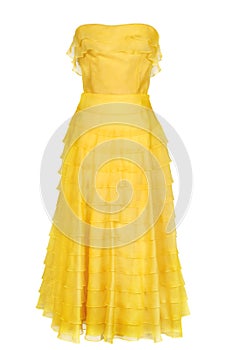 Woman yellow dress