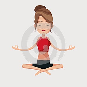 woman yoga lotus meditation