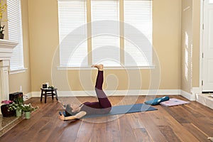 Yoga Pose Supine Hamstring Stretch photo