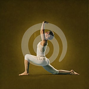 Woman in yoga position. Anjana