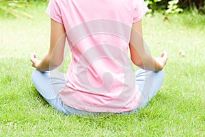 Woman Yoga - relax in nature