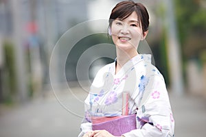 Woman in yukata
