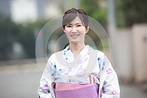 Woman in yukata