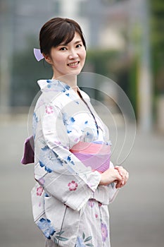 Woman in yukata