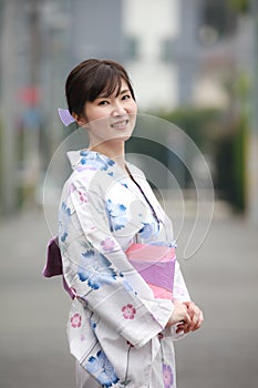 Woman in yukata