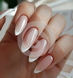 Womans Hand Showing Manicured Manicure