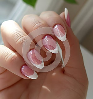 Womans Hand Showing Manicured Manicure