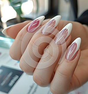 Womans Hand Showing Manicured Manicure