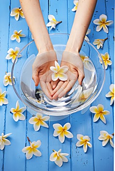 Spa Flowers Water Hands Treatment