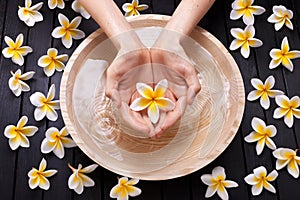 Spa Flowers Water Hands Treatment