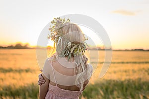 Womans portrait in summer day