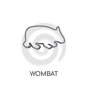 Wombat linear icon. Modern outline Wombat logo concept on white