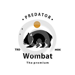 wombat logo vector outline silhouette art icon