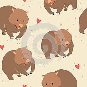 Wombat, vector pattern