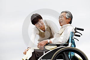 Women assisted wheelchair