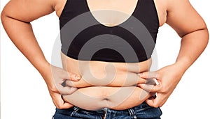 Women body fat belly