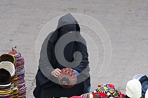 Women with burka, Marrakesh Morocco