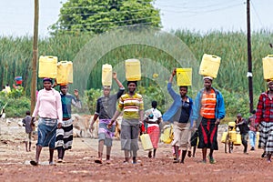 Women carrying water