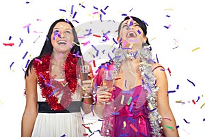 Women celebrate new year party