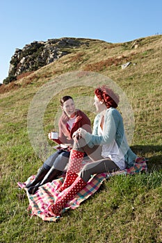 Women on country picnic