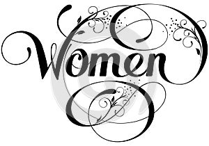 Women - custom calligraphy text