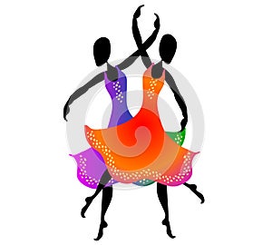 Women Dancing Clip Art 2