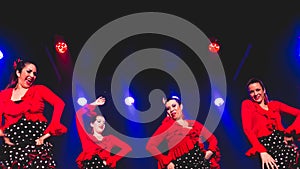 Women dancing flamenco.