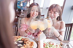 Women dine in restaurant