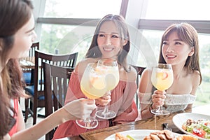 Women dine in restaurant