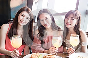 Women dine in restaurant