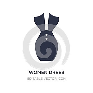 women drees icon on white background. Simple element illustration from Fashion concept