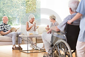 Women eating cake photo