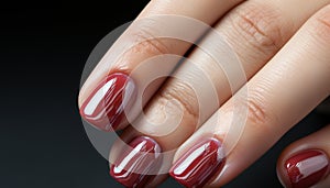 Women elegance and glamour shine through manicured fingernails generated by AI