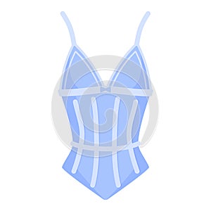 Women elegant undergarment or sexy female underwear blue corset. Fashion concept