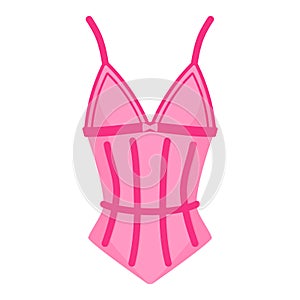 Women elegant undergarment or sexy female underwear pink corset. Fashion concept