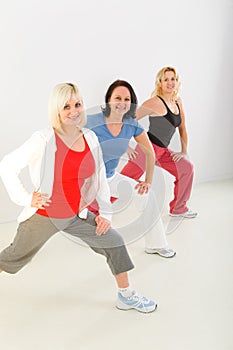Women during exercising